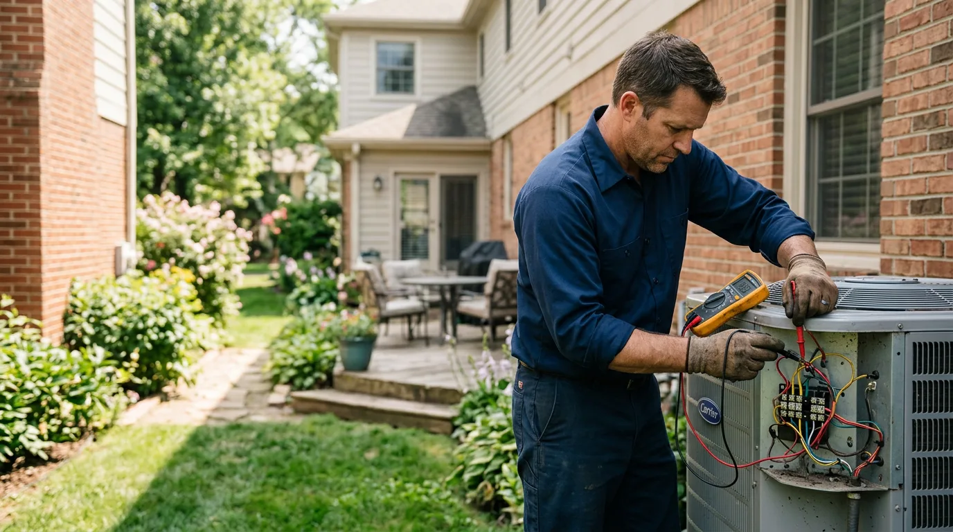 HVAC technician working near Warsaw, KY